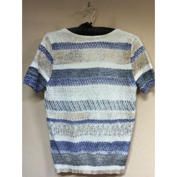 2-PC Leo & Ugo Metallic Short Sleeve Sweater Top Cardigan Set Twinset Size 3 - Picture 11 of 12